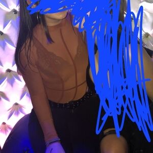 Orange Sheer Bodysuit